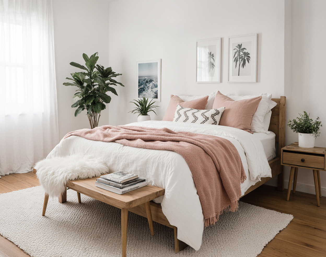 pink bed